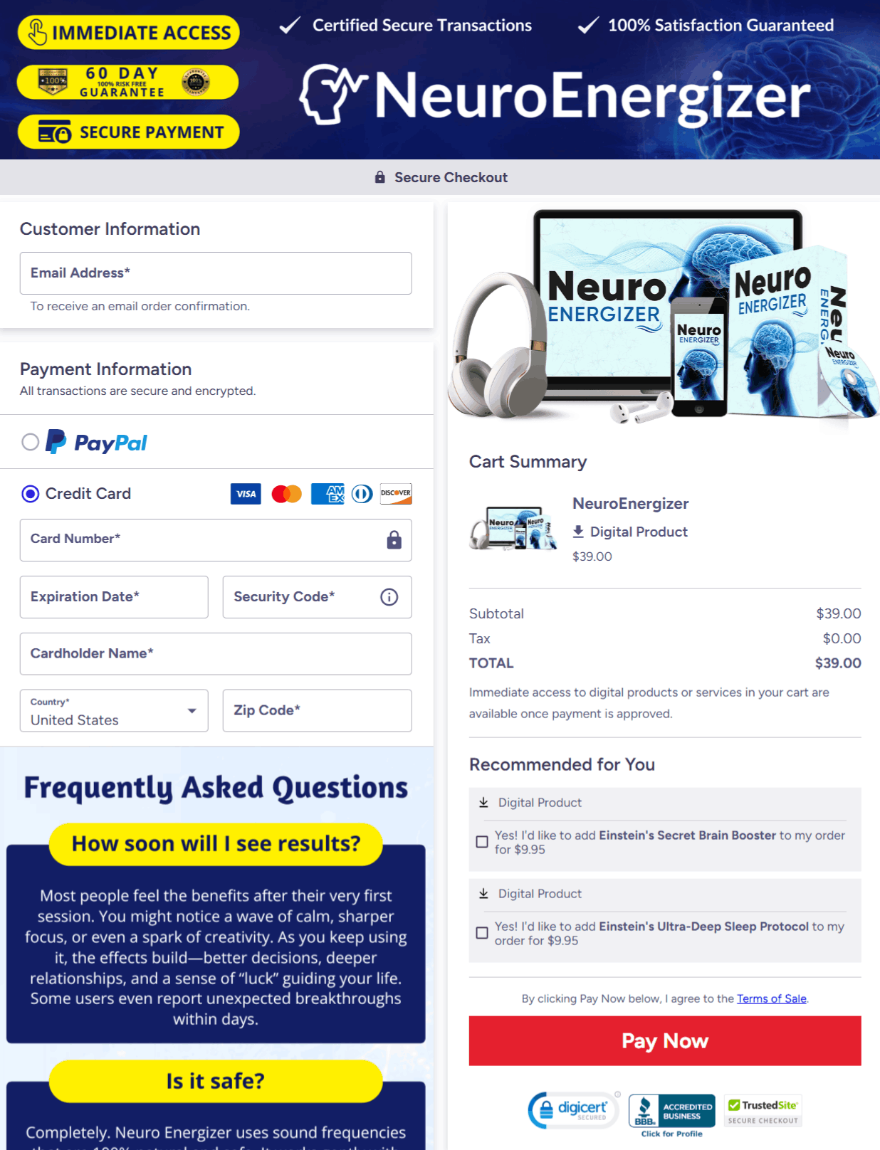 Neuro Energizer brain enhancement program